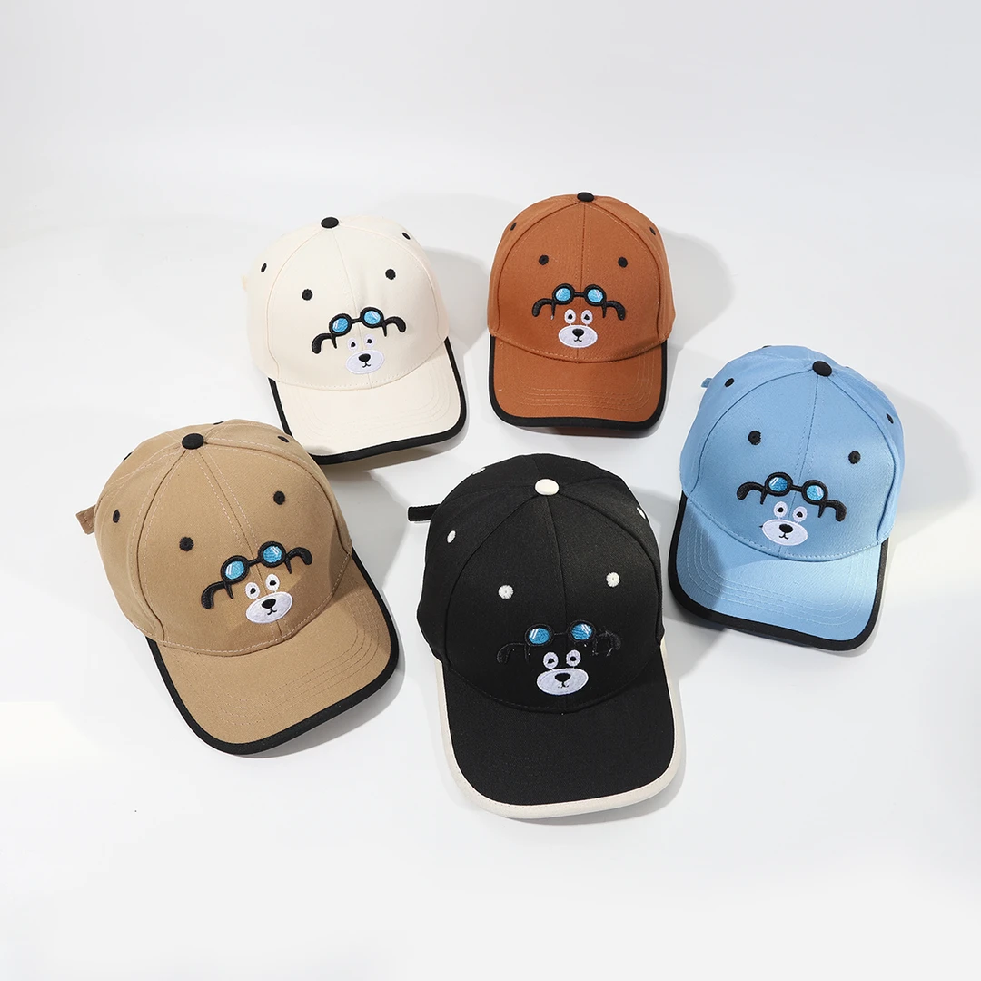 儿童棒球帽春秋款韩版卡通刺绣鸭舌帽7-12岁男童帅气帽子