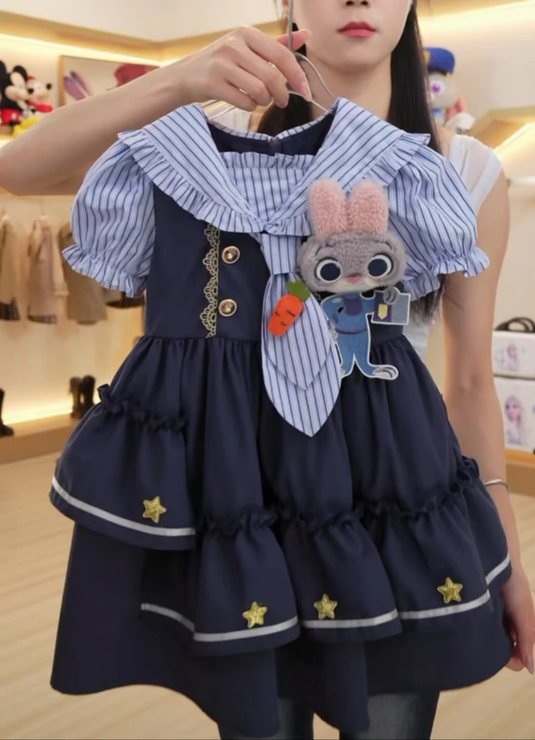 【TQ】Disney/迪士尼儿童女童夏款洋气甜美可爱朱迪连衣裙XCT2SQ261