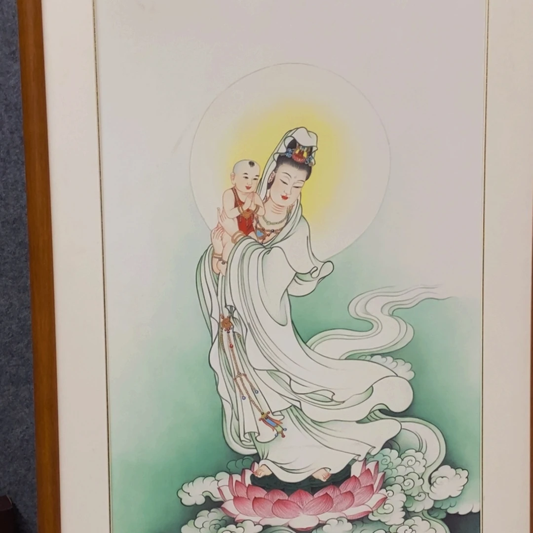 奕***诺版画送子观世音菩萨菩萨