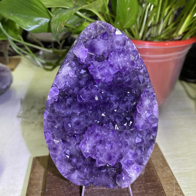 天然紫水晶恐龙蛋 居家办公摆件