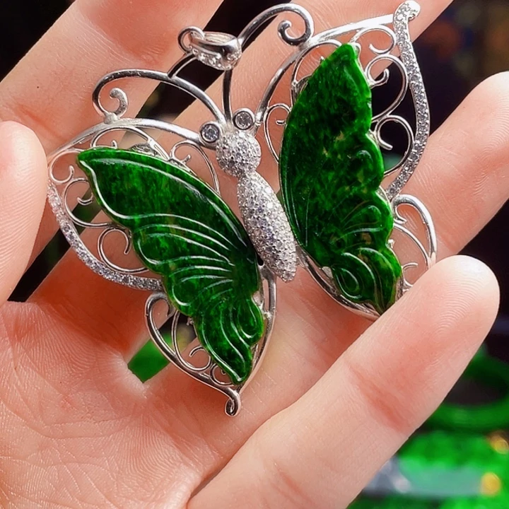 翡翠银S925镶嵌颈饰多样性