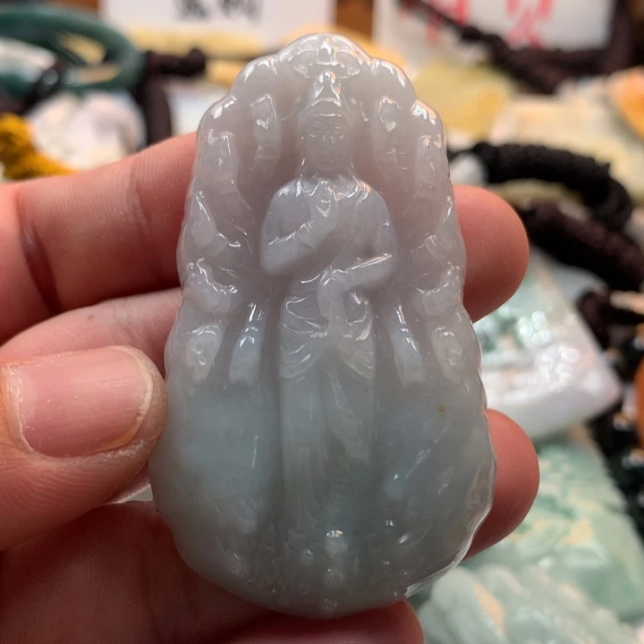 翡翠未镶嵌颈饰保真天然a货翡翠