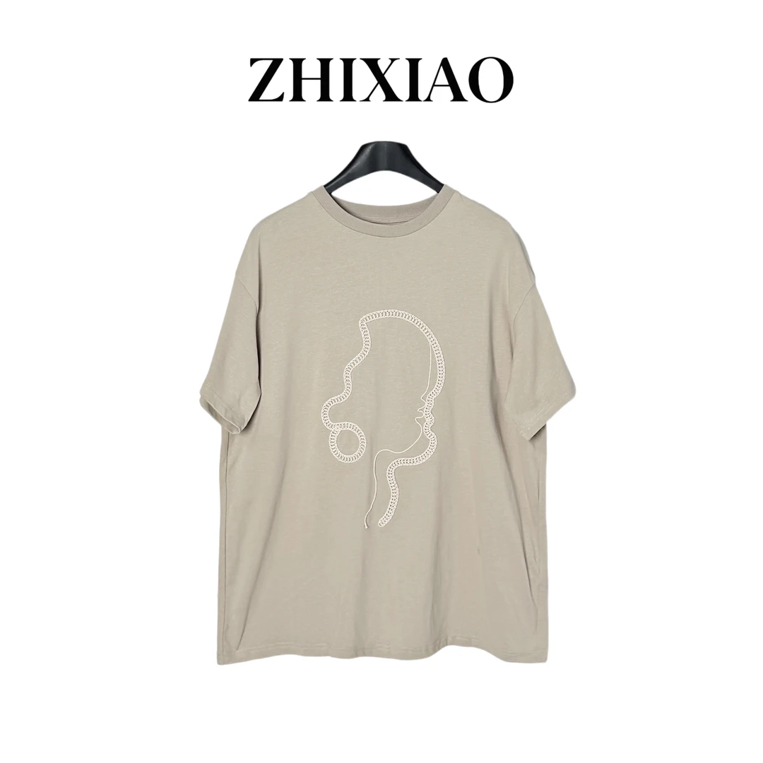 【ZHIXIAO】夏季新款：刺绣短袖上衣4734