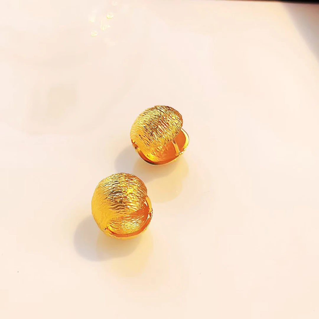 铜合金耳饰  a170 欧比雅比【拉丝包包耳扣】小众休闲简约耳扣17486