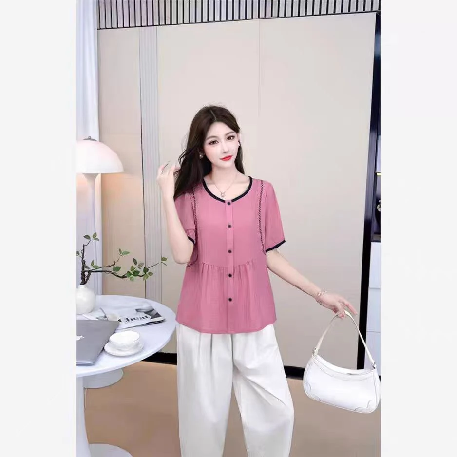 夏季新款个性不张扬品位出众时尚百搭舒服透气洋气小衫A88