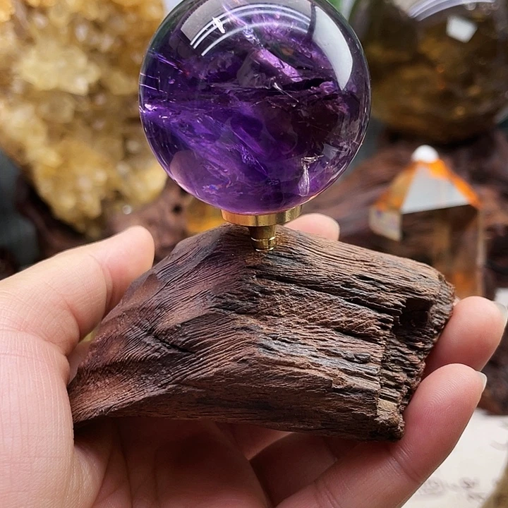 摆件未镶嵌水晶紫水晶球4.5cm