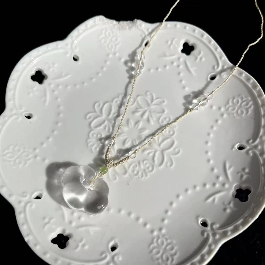 【大鱼甄选】全净体白水晶小如意吊坠ZW220多样性发其一