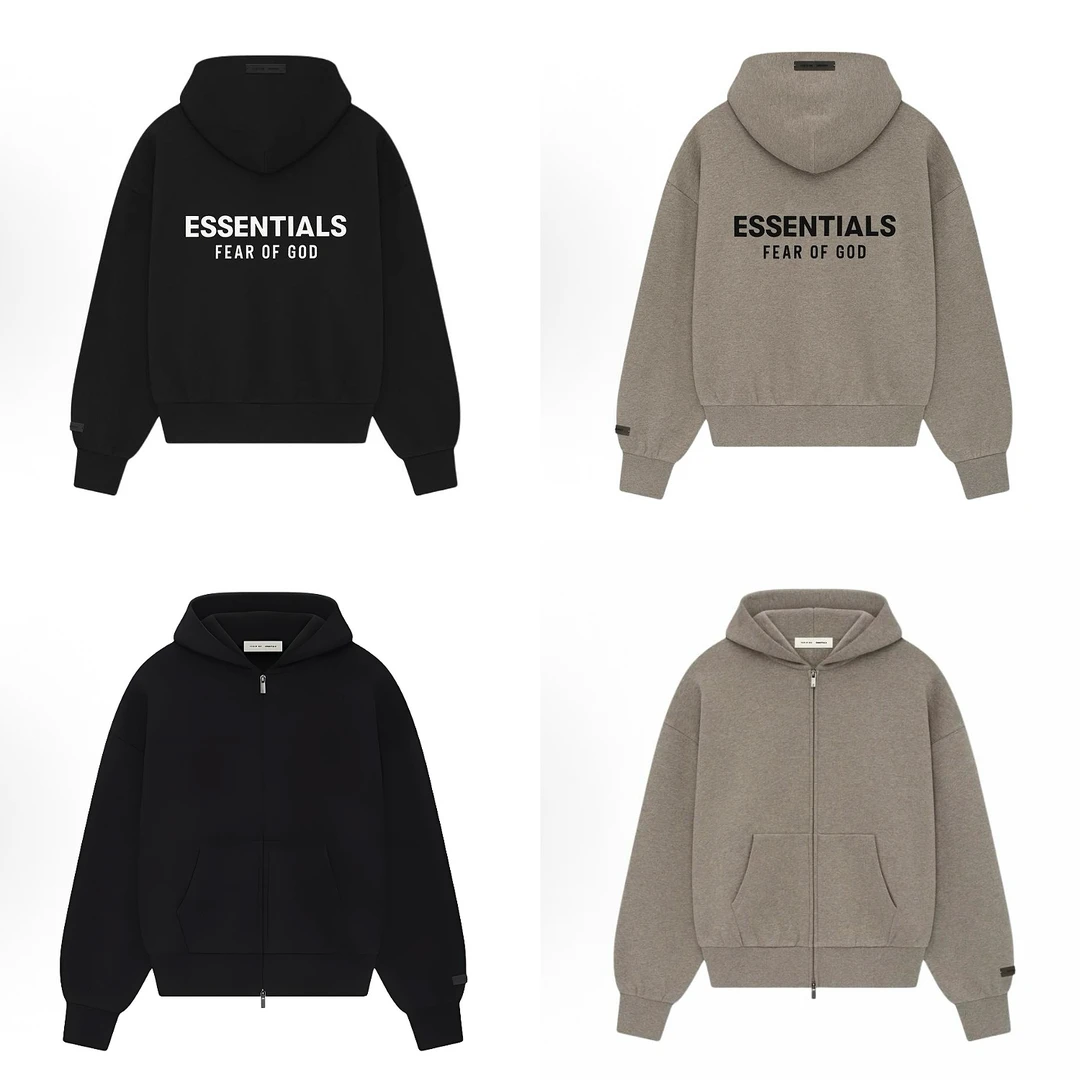 FG ESSENTIALS 25连帽开衫卫衣 硅胶LOGO