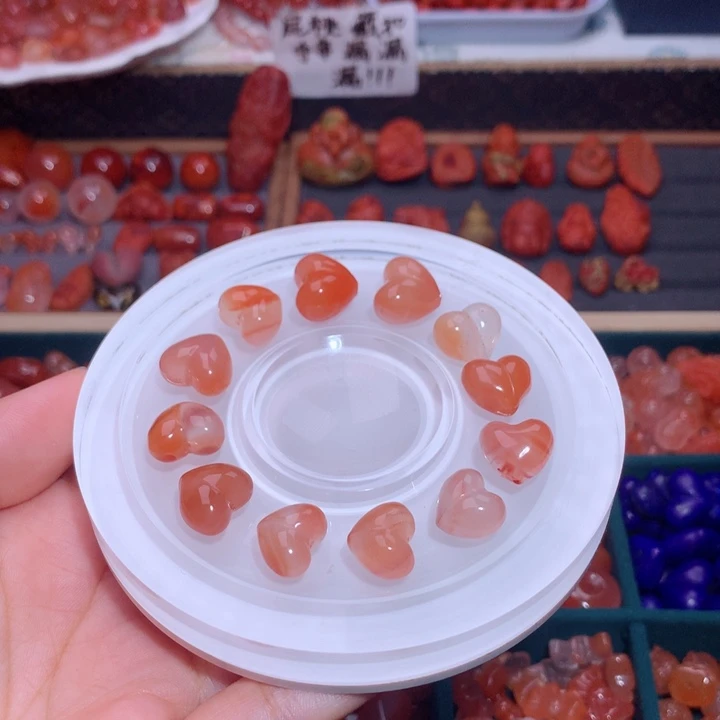 南红玛瑙未镶嵌南红屁桃手串（漏）