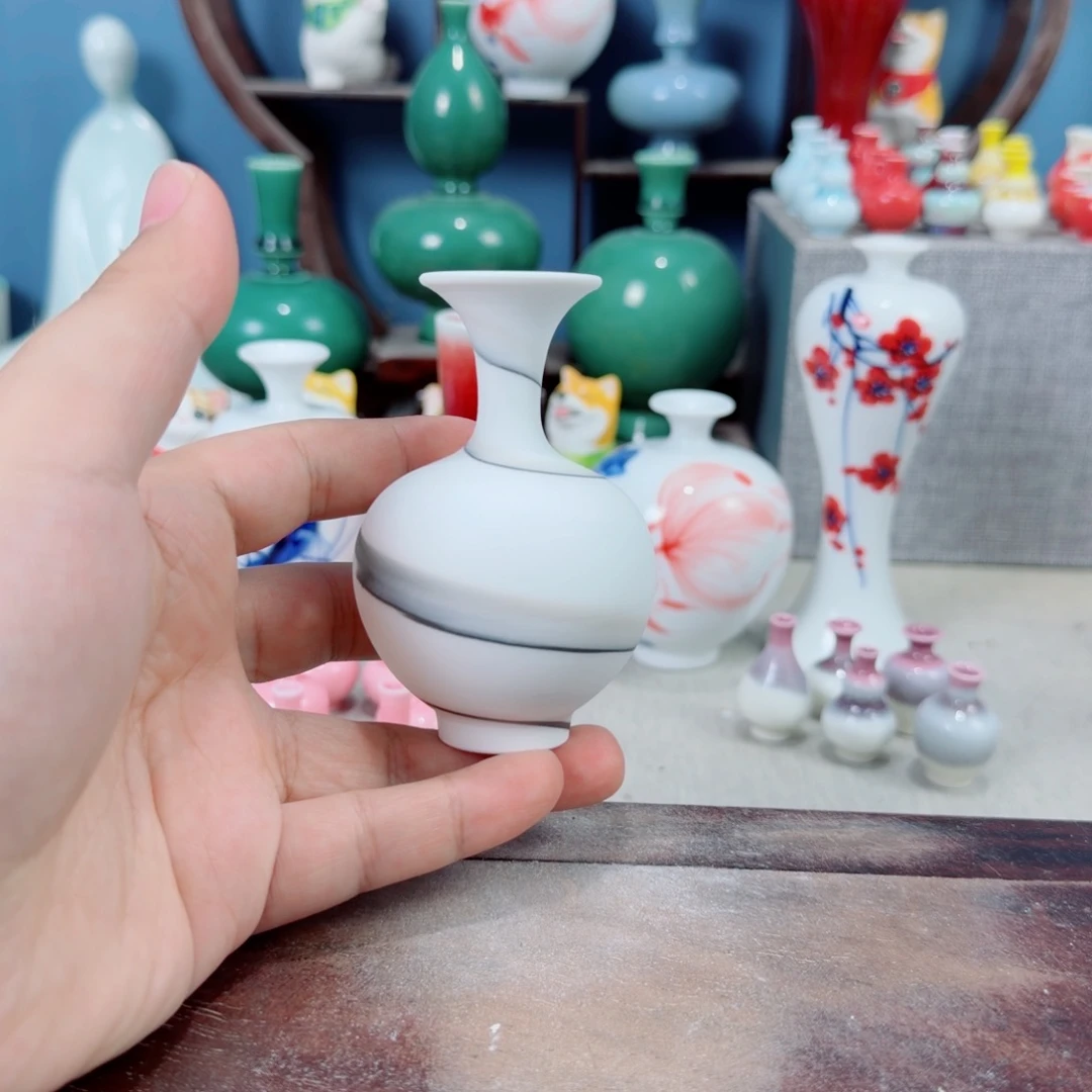 陶瓷手工小花器摆件
