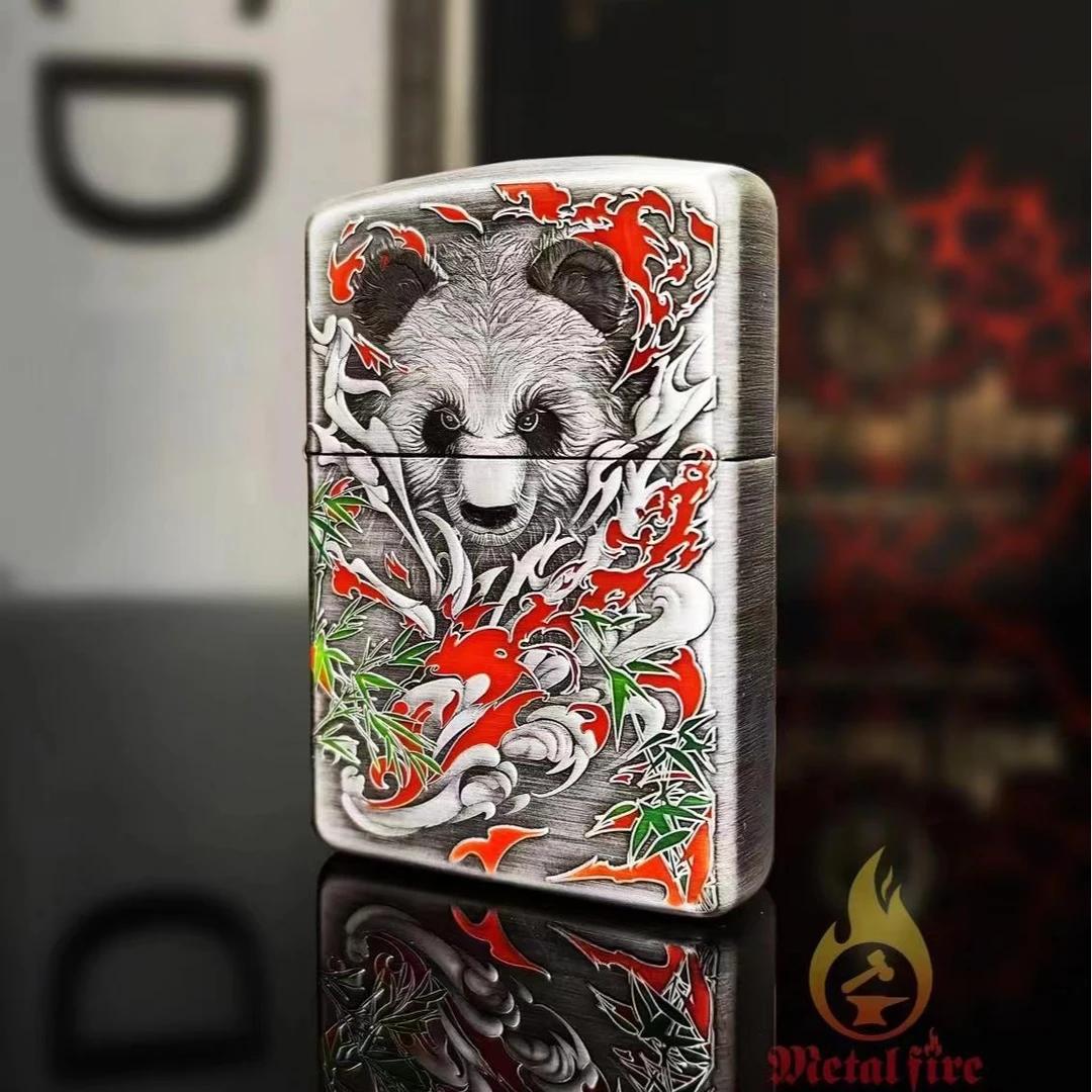 功夫熊猫熏银立体彩绘盔甲