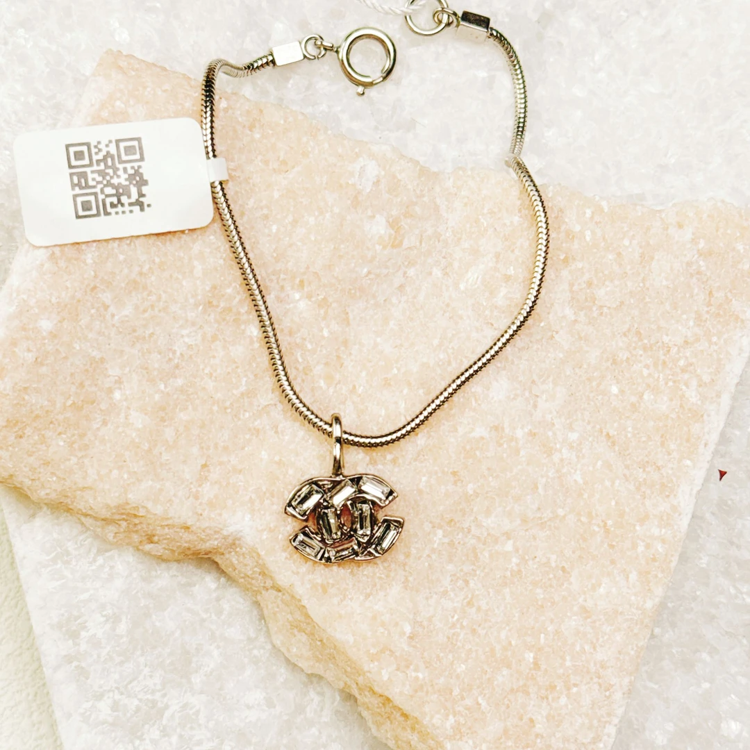 95新 Chanel/香奈儿 柚礼中古/香奈儿莱茵石双c手链LZ511715