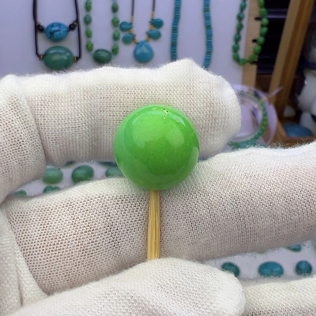 菜籽绿圆珠14.7mm兰