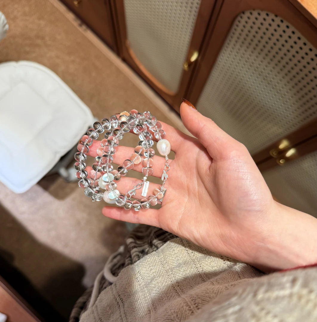 925银手链  《薄荷日记》绿水算盘手串 K175