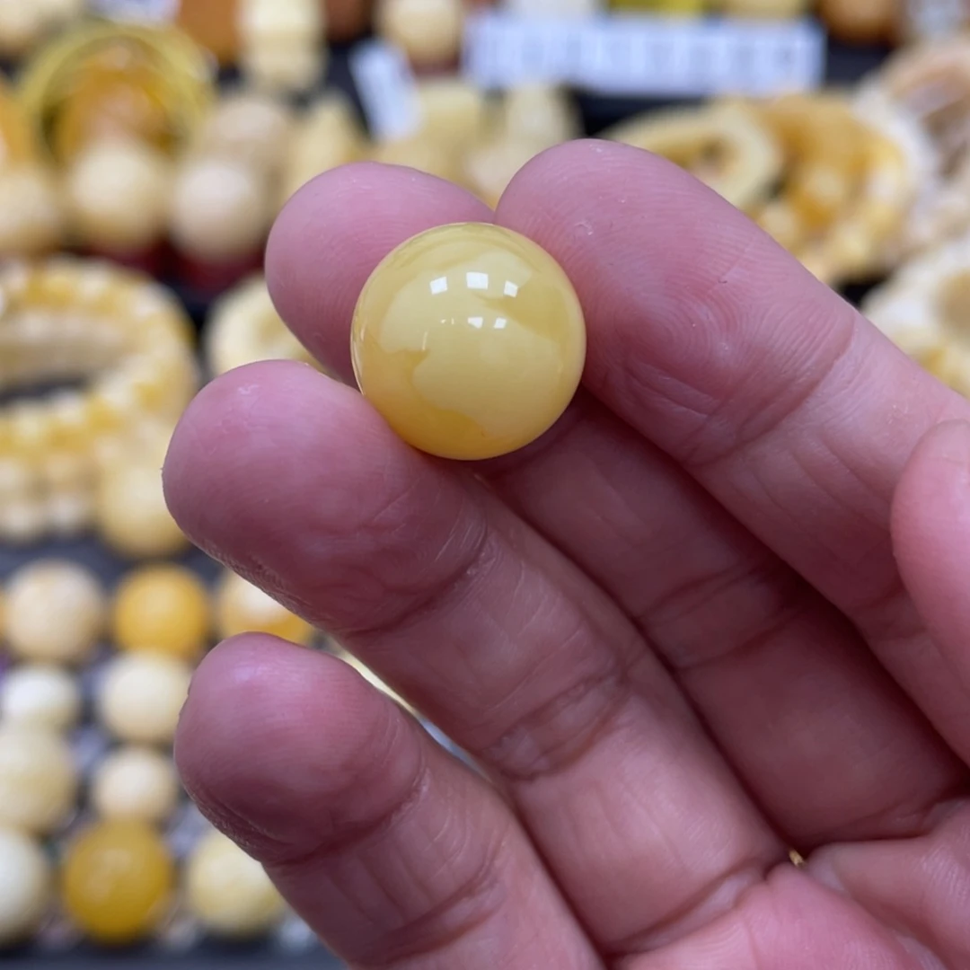 琥珀珠宝奇石未镶嵌14.5mm浓蜡