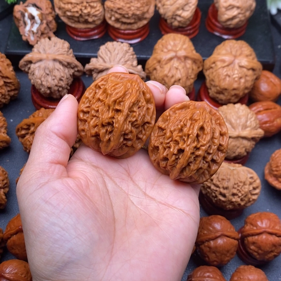 文玩核桃把件40虎头