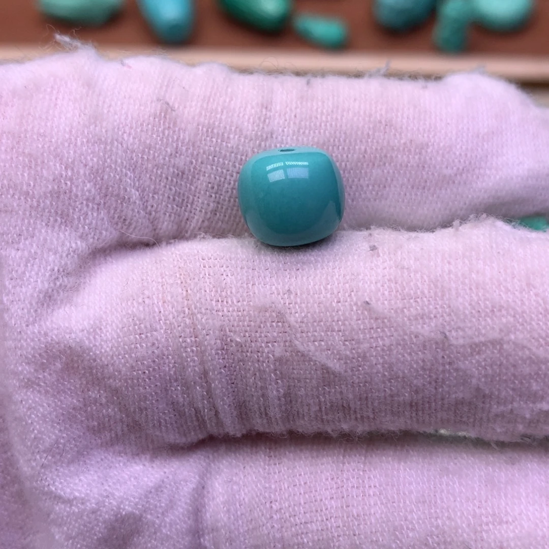 原生态散珠配珠老型蓝绿色卡10