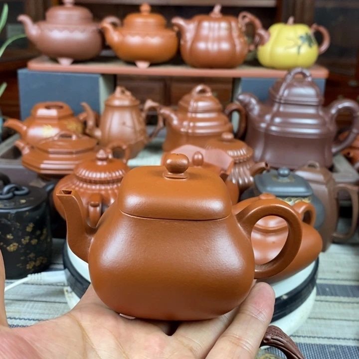 茶壶紫砂四方君德150cc原矿赵庄朱泥