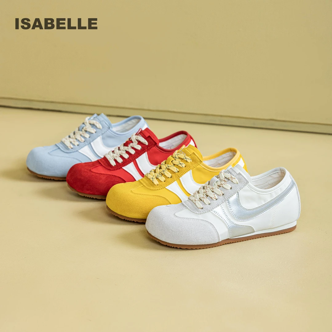 伊莎贝尔2025年春夏欧若风多巴胺彩色德训鞋内增高小众韩版板鞋