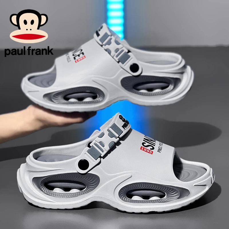 paul frank/大嘴猴拖鞋男夏季新款一字拖男士休闲轻便沙滩凉拖鞋