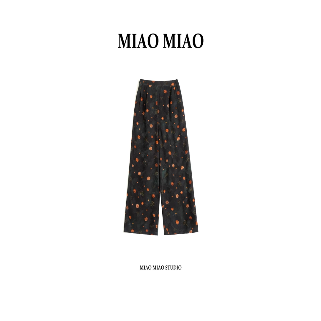 【夜庭】淼淼家30032双面穿春夏显瘦优雅四经绞萝香云纱阔腿裤