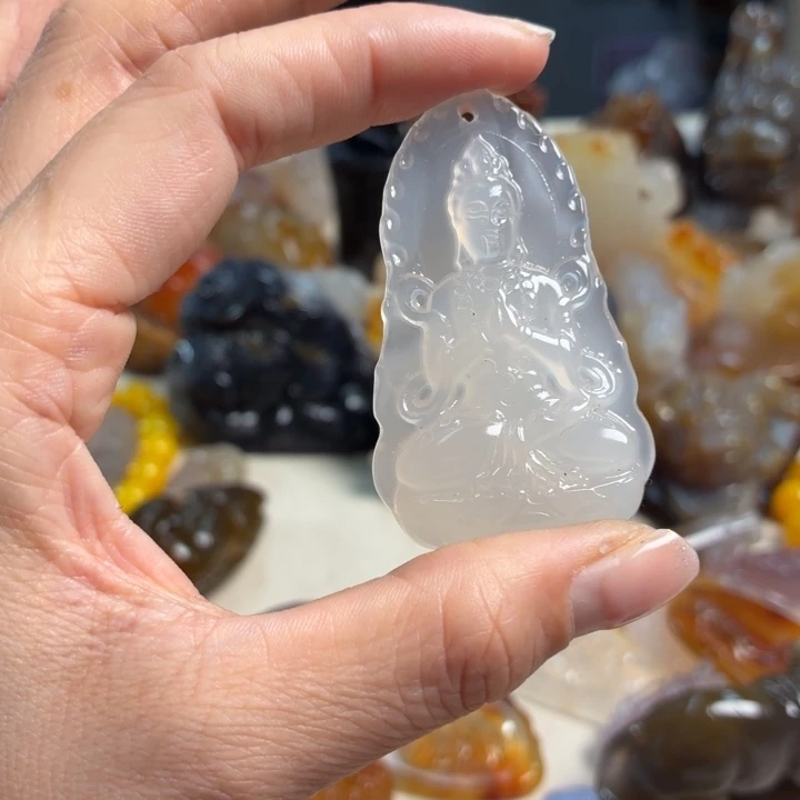 玛瑙/玉髓未镶嵌吊坠(不含链)