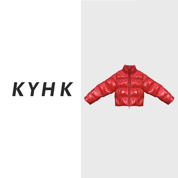KYHK立领廓形亮面轻盈保暖鹅绒服230812