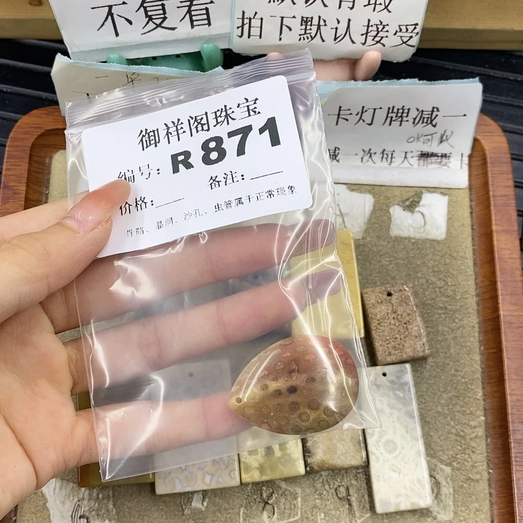 硅化珊瑚（珊瑚玉）未镶嵌颈饰鱼**o