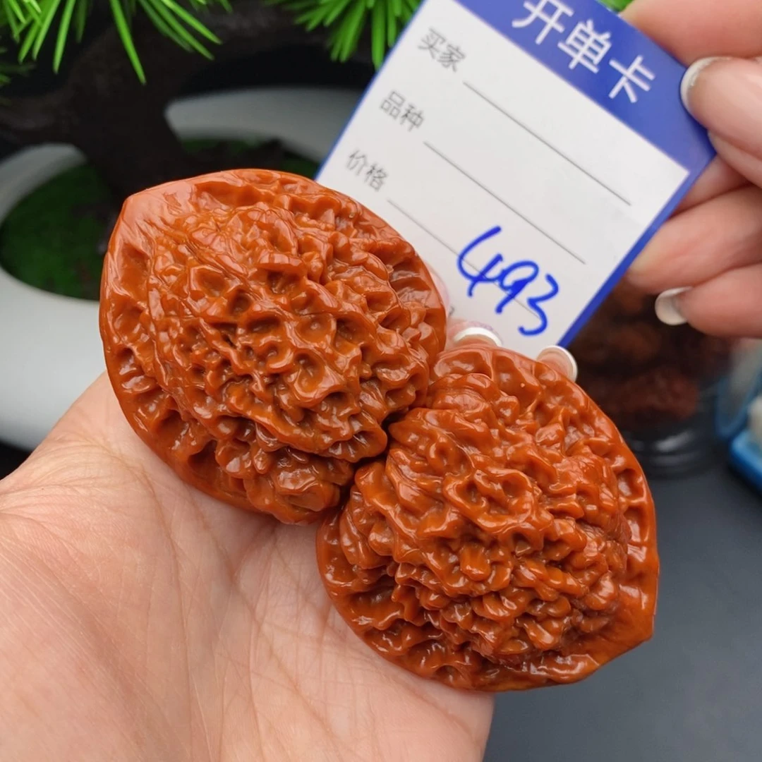 文玩核桃把件45官帽493