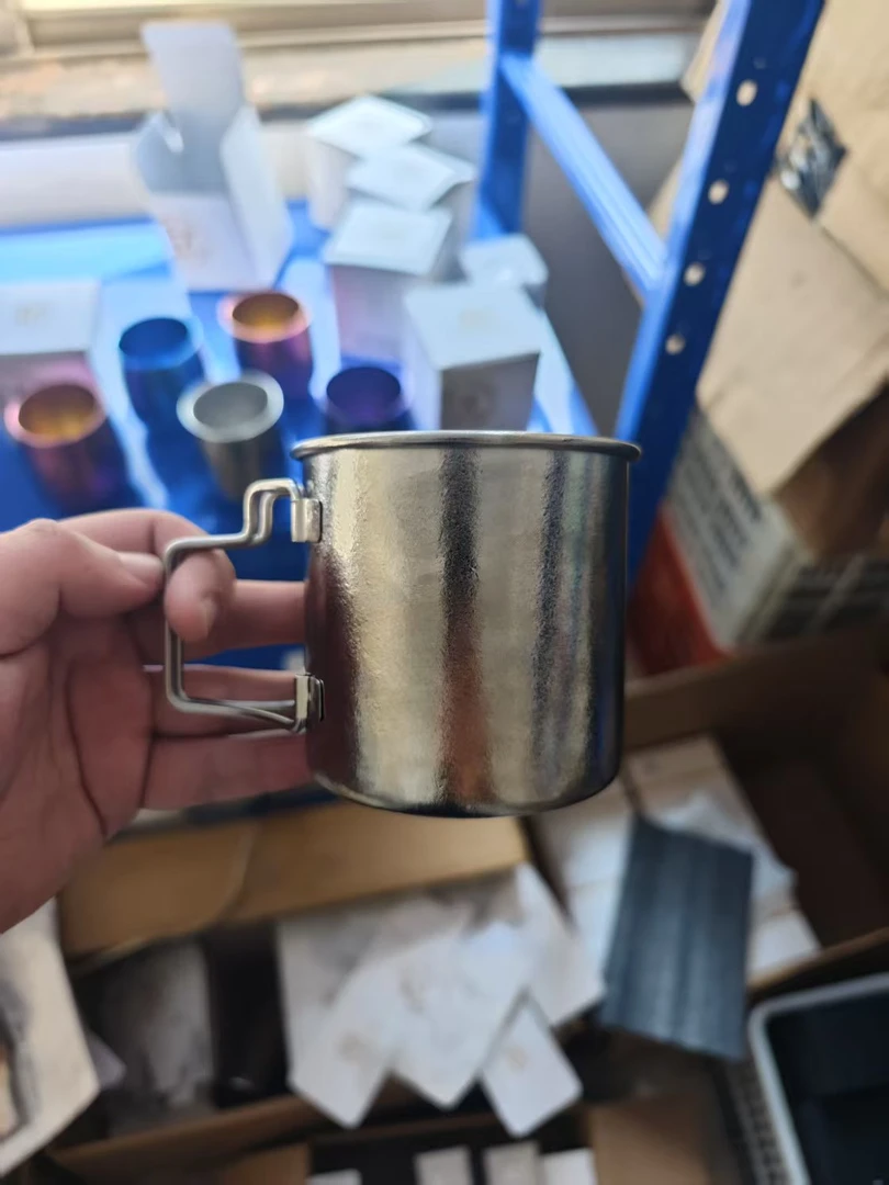 纯钛马克杯高颜值单层水杯便携式高级咖啡杯露营家用