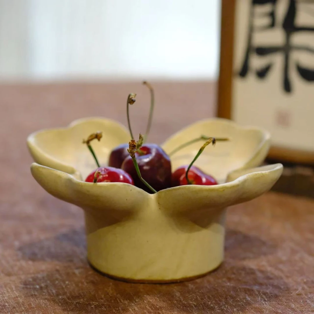 小喜宅 （微瑕）喜玉兰果盘 矮款