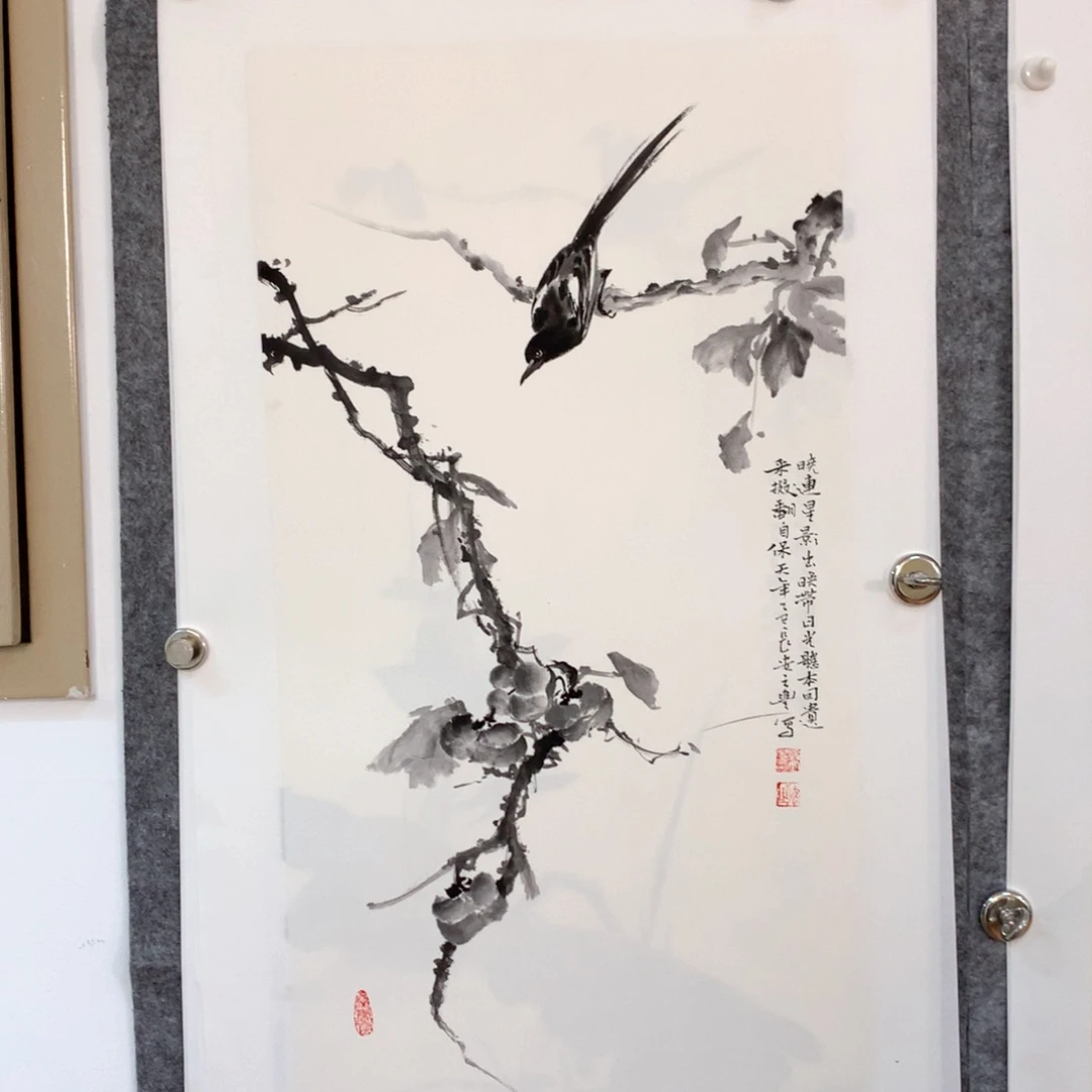国画花鸟作品写意
