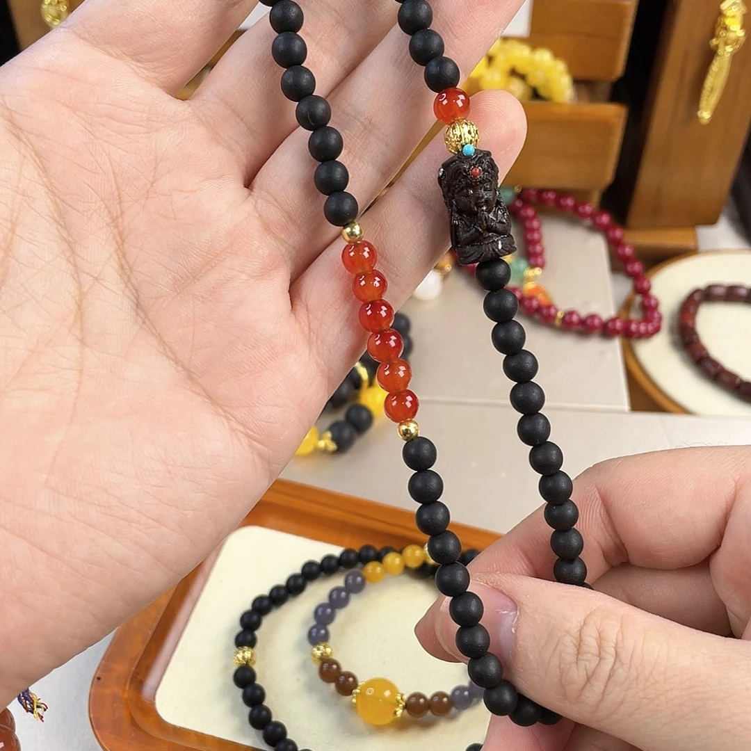 南红玛瑙手饰银S925镀金镶嵌