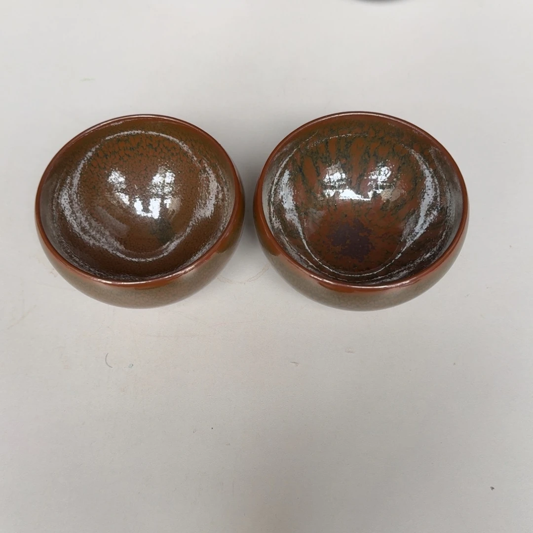 詹成勇纯种纯矿石草木灰釉顶级鹧鸪斑