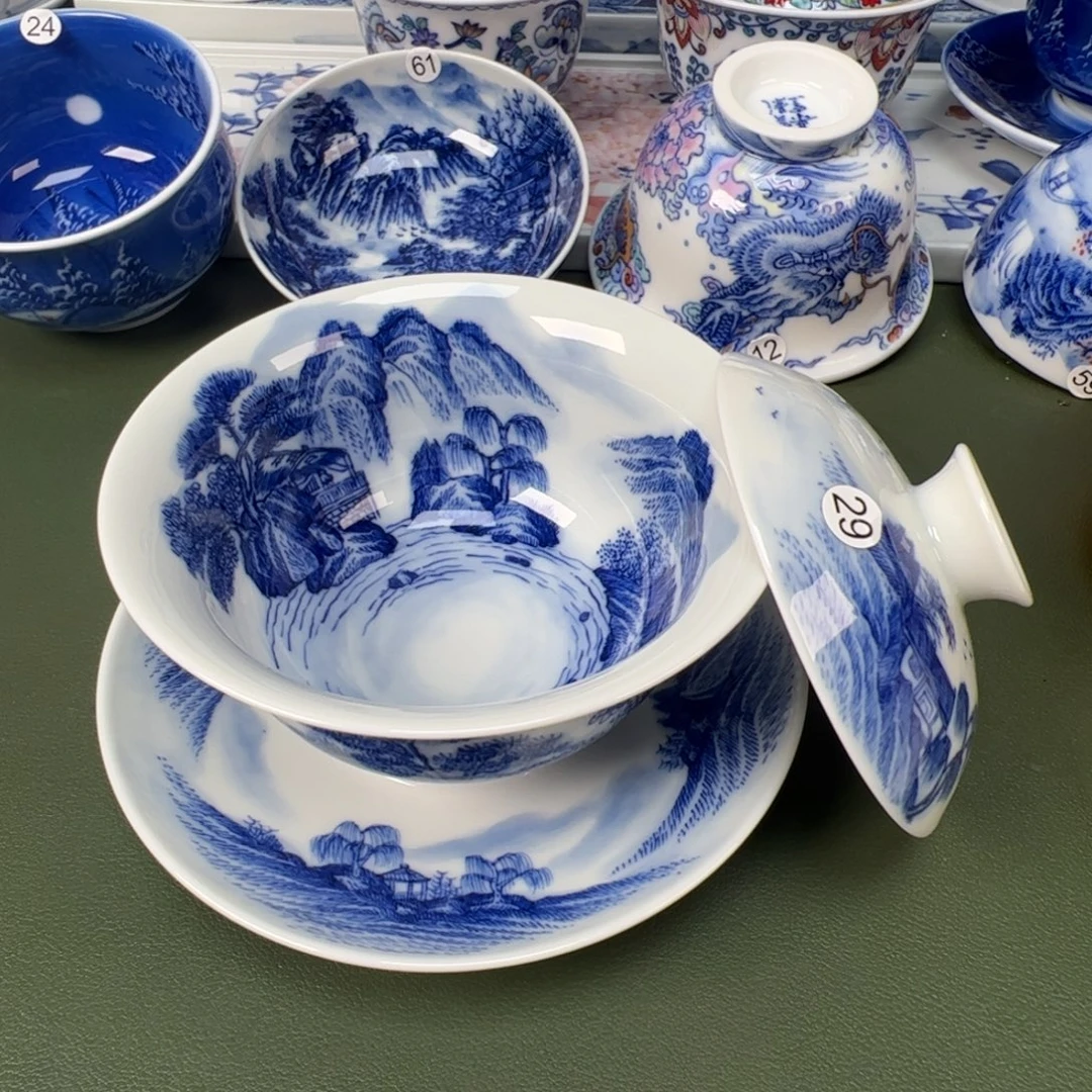 景德镇纯手工纯手绘茶具木木29