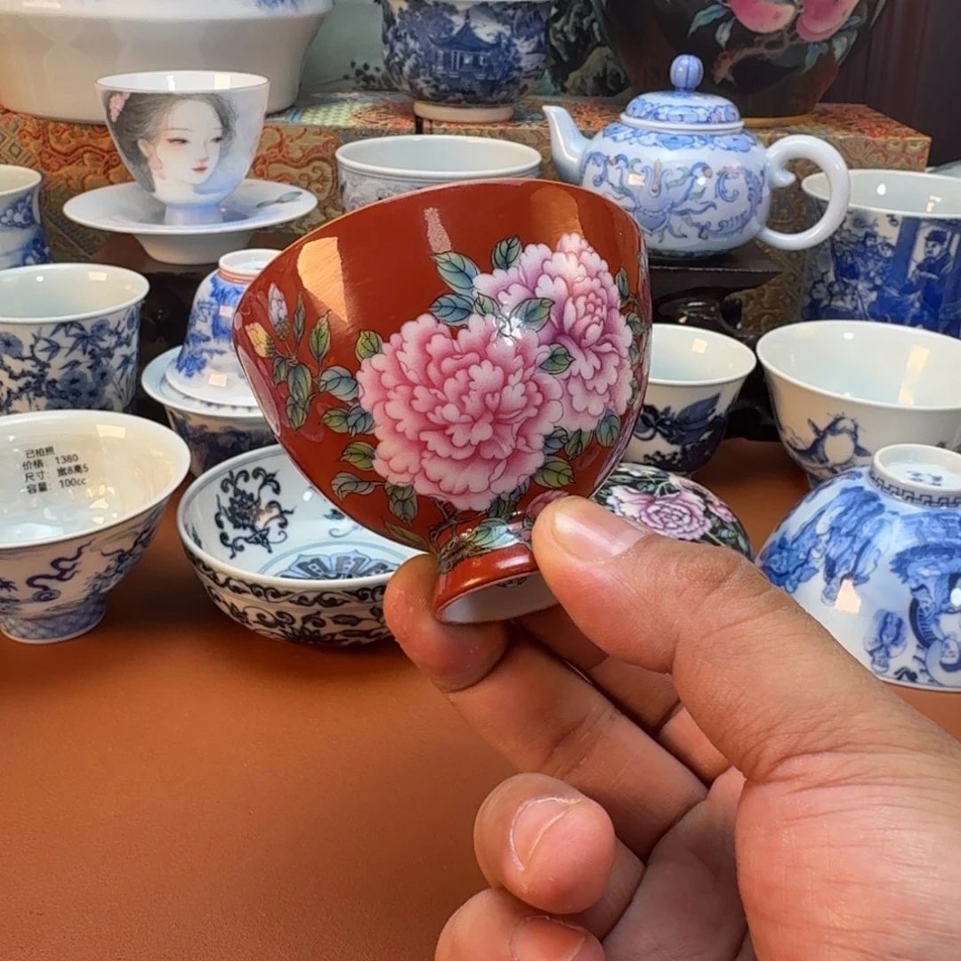 江***…杯子陶景德镇全手工手绘陶瓷