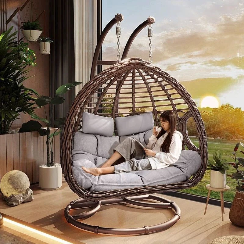 吊椅摇篮吊篮椅子室内秋千懒人家用阳台吊床卧室网红鸟巢吊兰藤椅