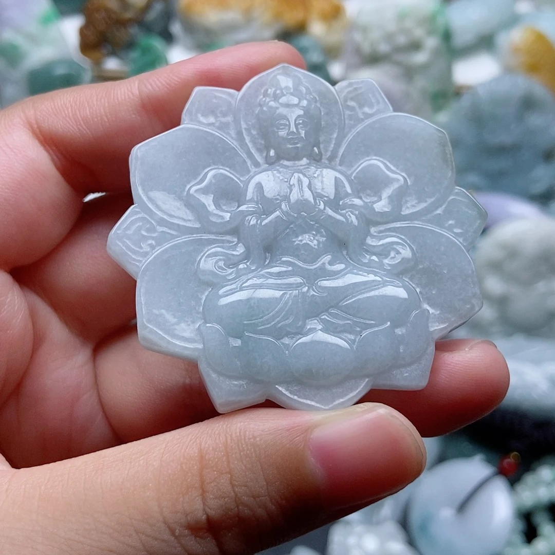 翡翠未镶嵌吊坠(不含链)1