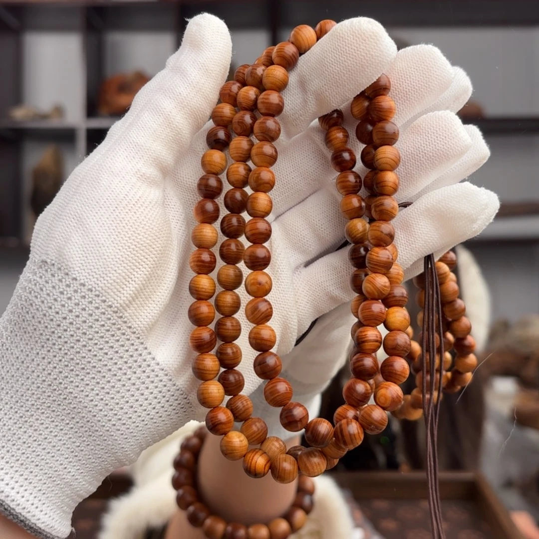 柏木（崖柏）手串/手链 红黑油乱纹0.8泥膏香料药甜27