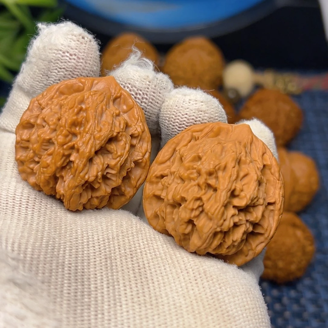 核桃把件全品39尺全家福麦虎