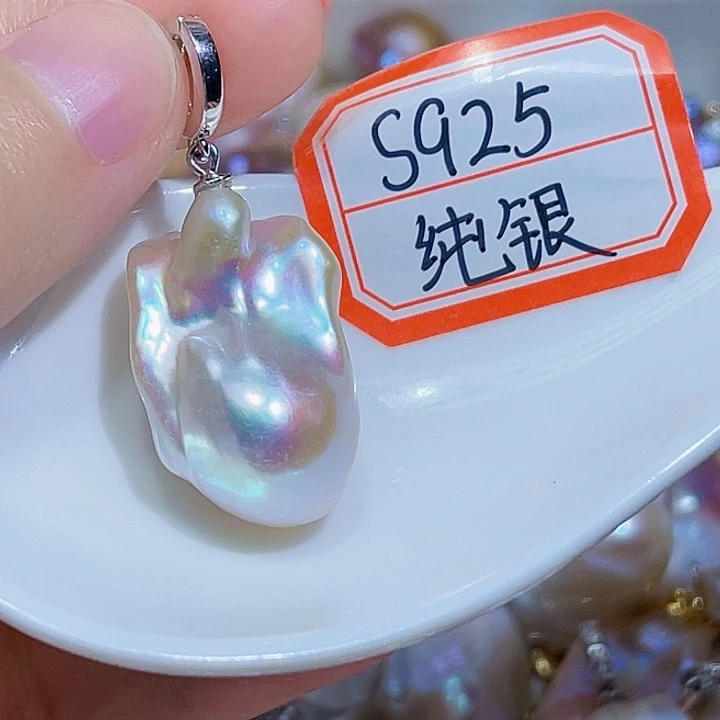 淡水珍珠银S925镶嵌颈饰