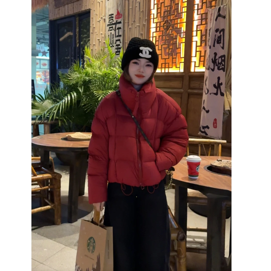 MY【暖暖火炉】新国标90白鸭绒冬季新款韩系立领高蓬保暖泡芙羽绒服