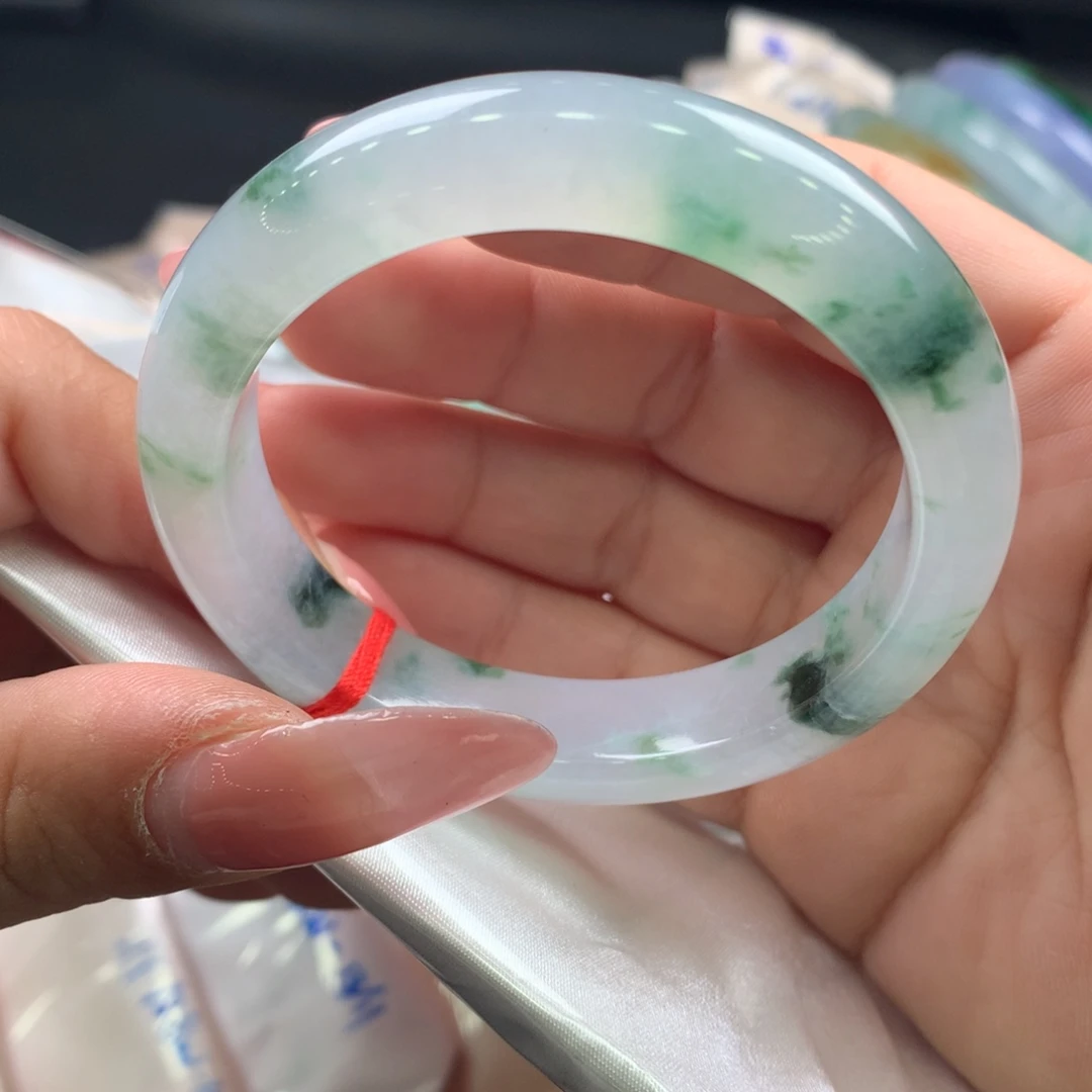 翡翠未镶嵌手镯53正圈