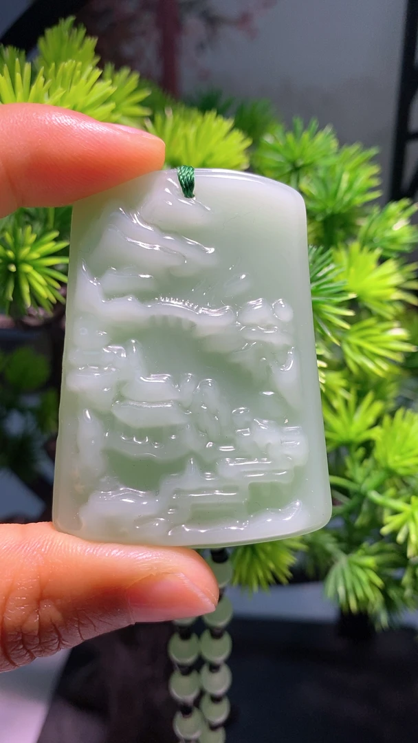 时尚百搭款浅绿色山水牌男女同款情侣款