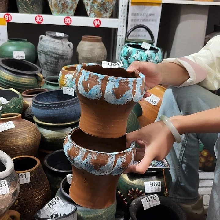 彩绘火锅一对600高度14口径14
