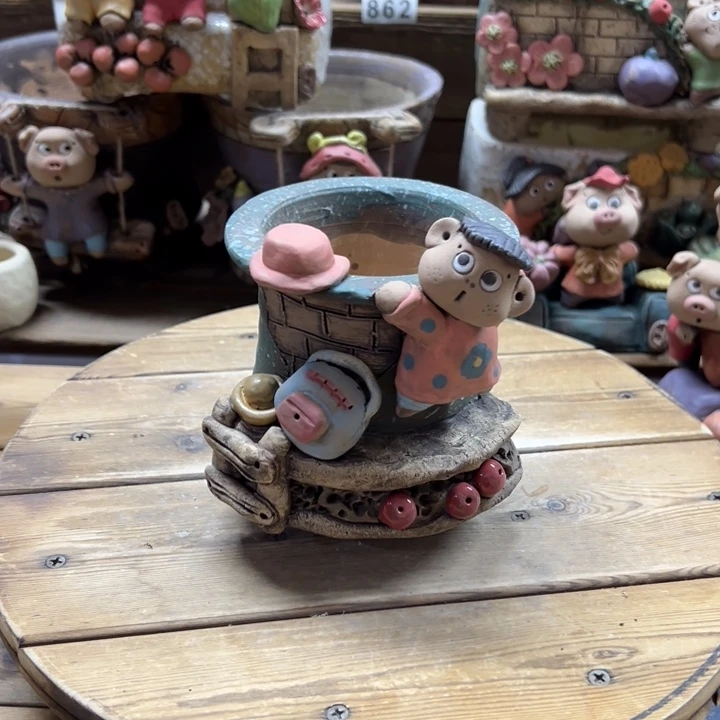 嘻哈多肉花盆百搭