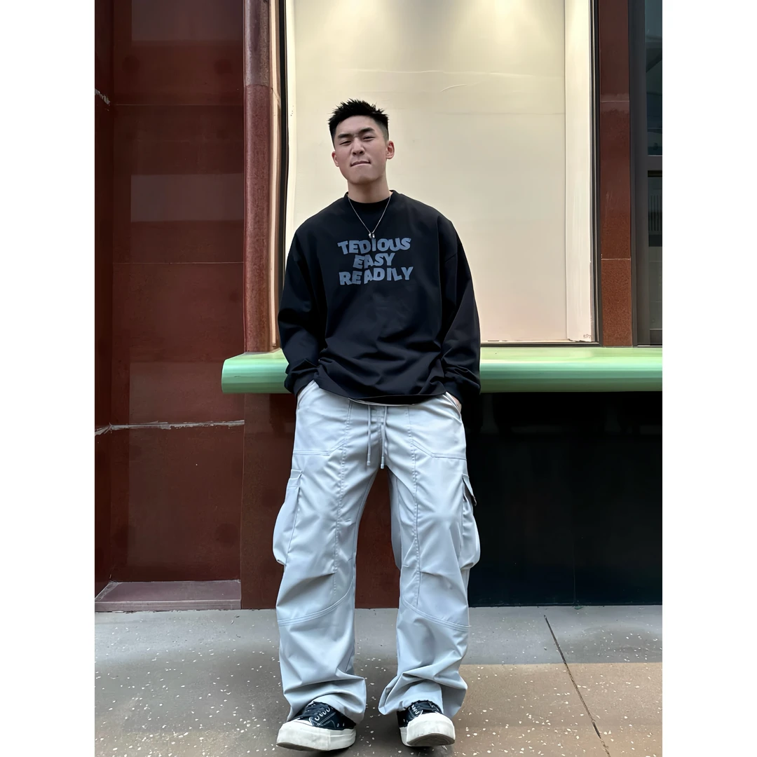 【ZQ】春夏美式户外多口袋基础伞兵工装裤微弹透气直筒速干休闲长裤