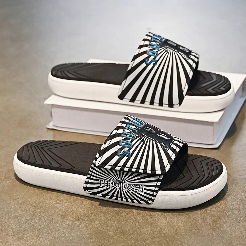 卡因耶查男士夏季外穿防滑防水舒适厚底一字拖运动休闲沙滩凉拖