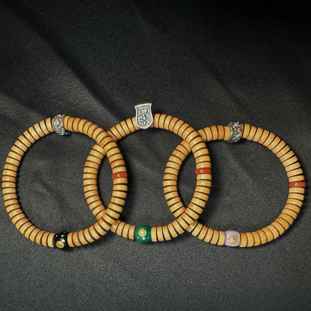 【盘拓精选】盘塔设计款7.5*3mm左右老山檀男女同款好物手串