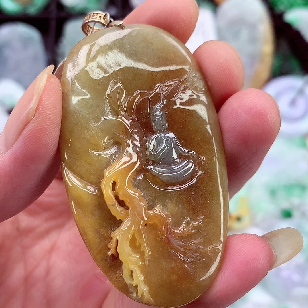 颈饰未镶嵌翡翠天然翡翠
